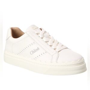 Chloe Lauren White Leather Sneakers